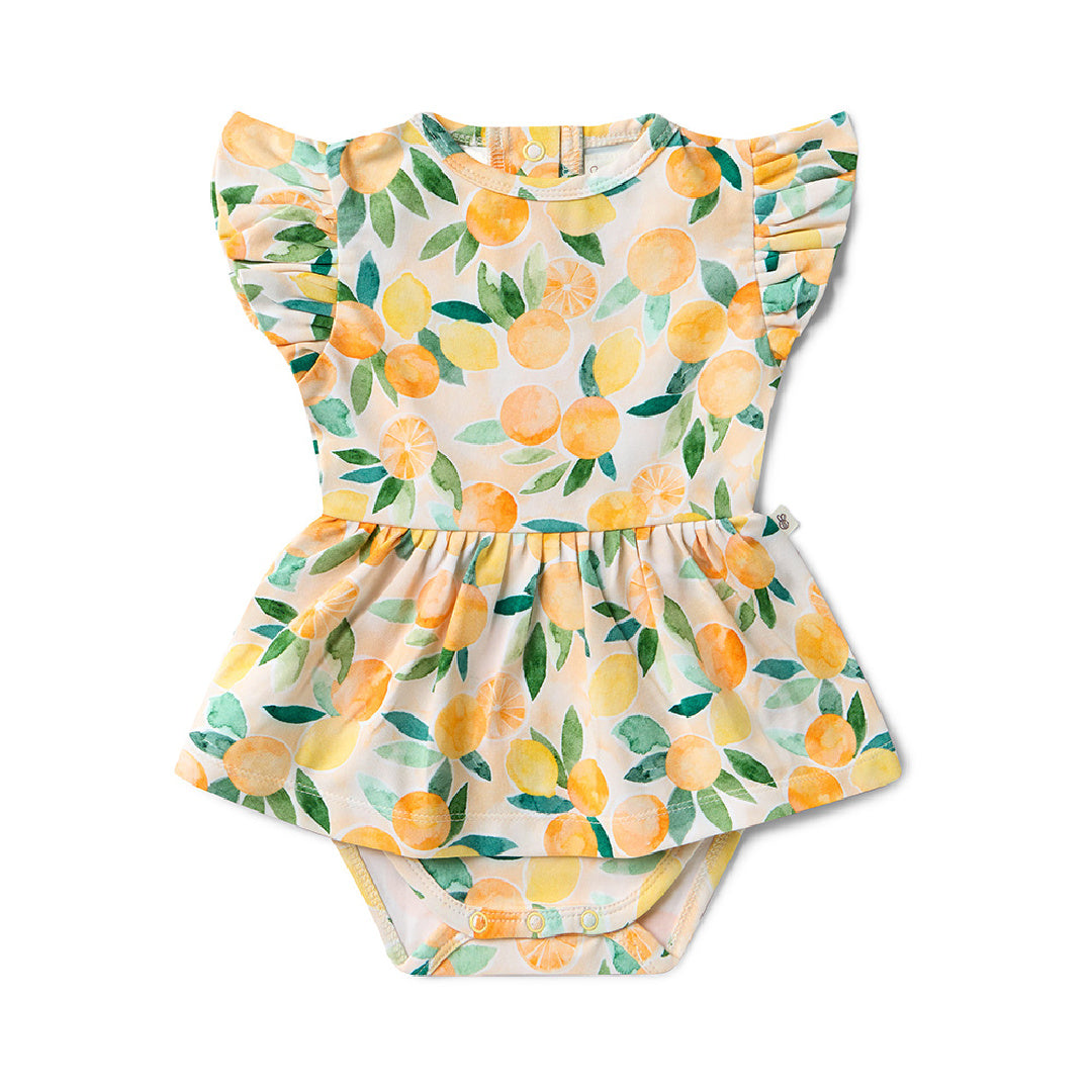 SNUGGLE HUNNY ORGANIC DRESS - SUNNY CITRUS