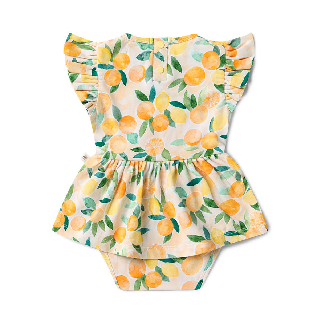 SNUGGLE HUNNY ORGANIC DRESS - SUNNY CITRUS
