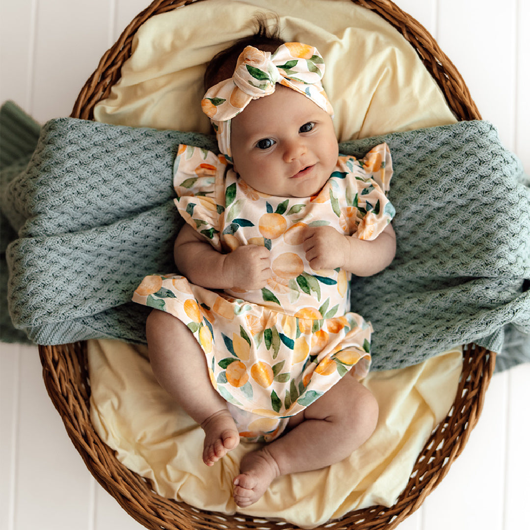 SNUGGLE HUNNY ORGANIC DRESS - SUNNY CITRUS