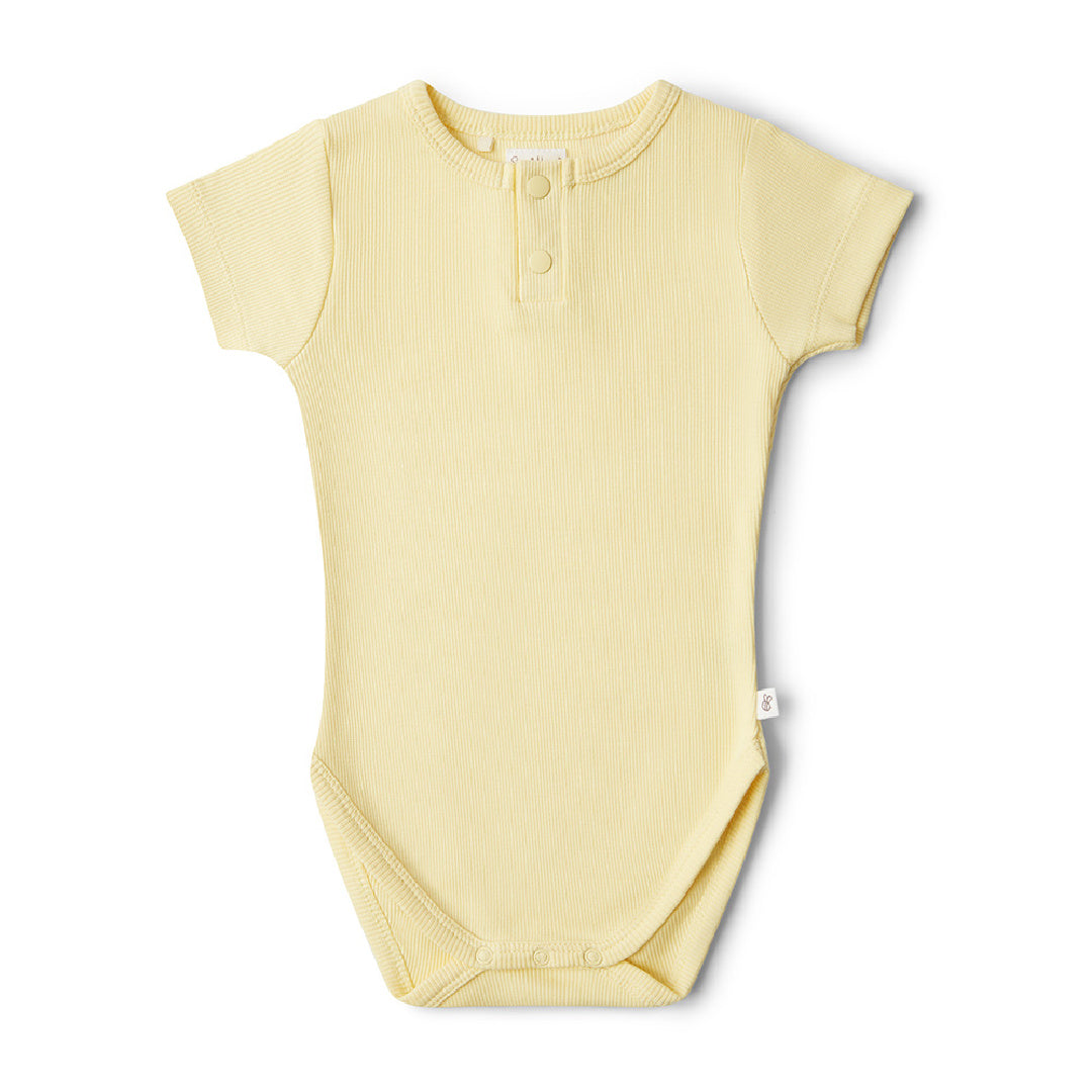SNUGGLE HUNNY ORGANIC SHORT SLEEVE BODYSUIT - SUNSHINE