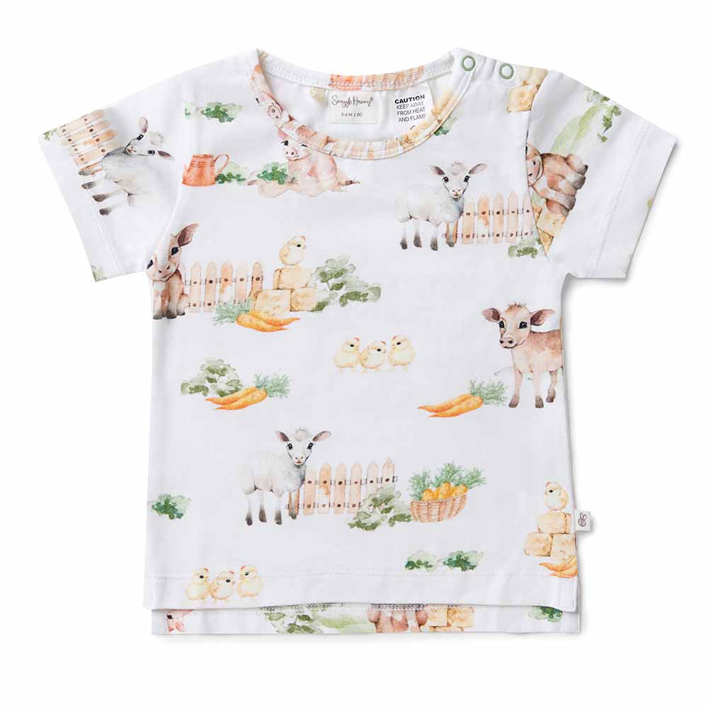 SNUGGLE HUNNY ORGANIC SHORT SLEEVE T-SHIRT - FARM