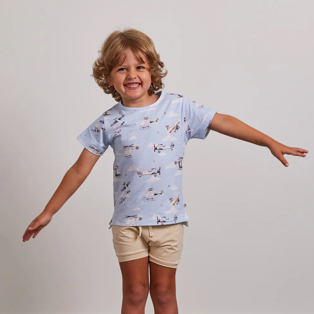 SNUGGLE HUNNY ORGANIC SHORT SLEEVE T-SHIRT - TAKING FLIGHT