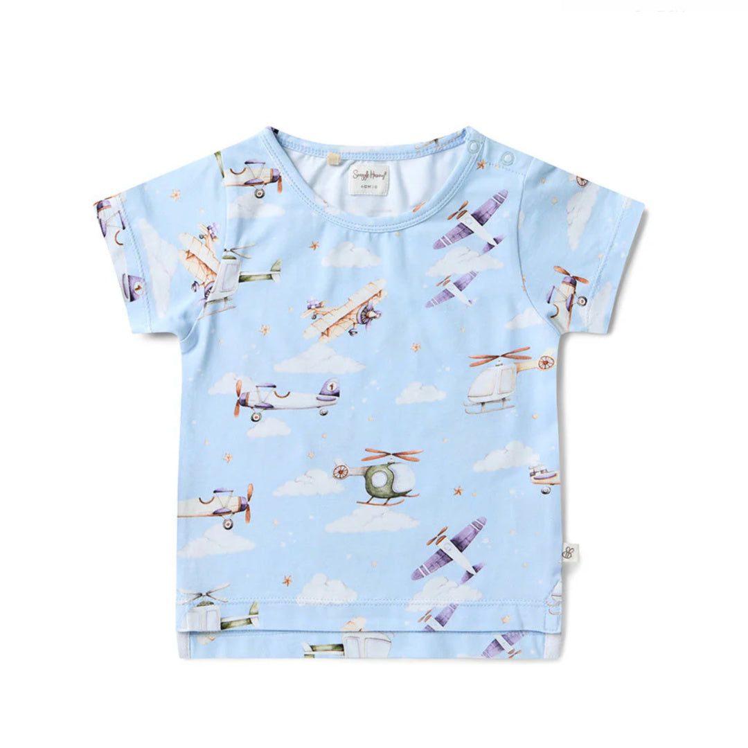 SNUGGLE HUNNY ORGANIC SHORT SLEEVE T-SHIRT - TAKING FLIGHT