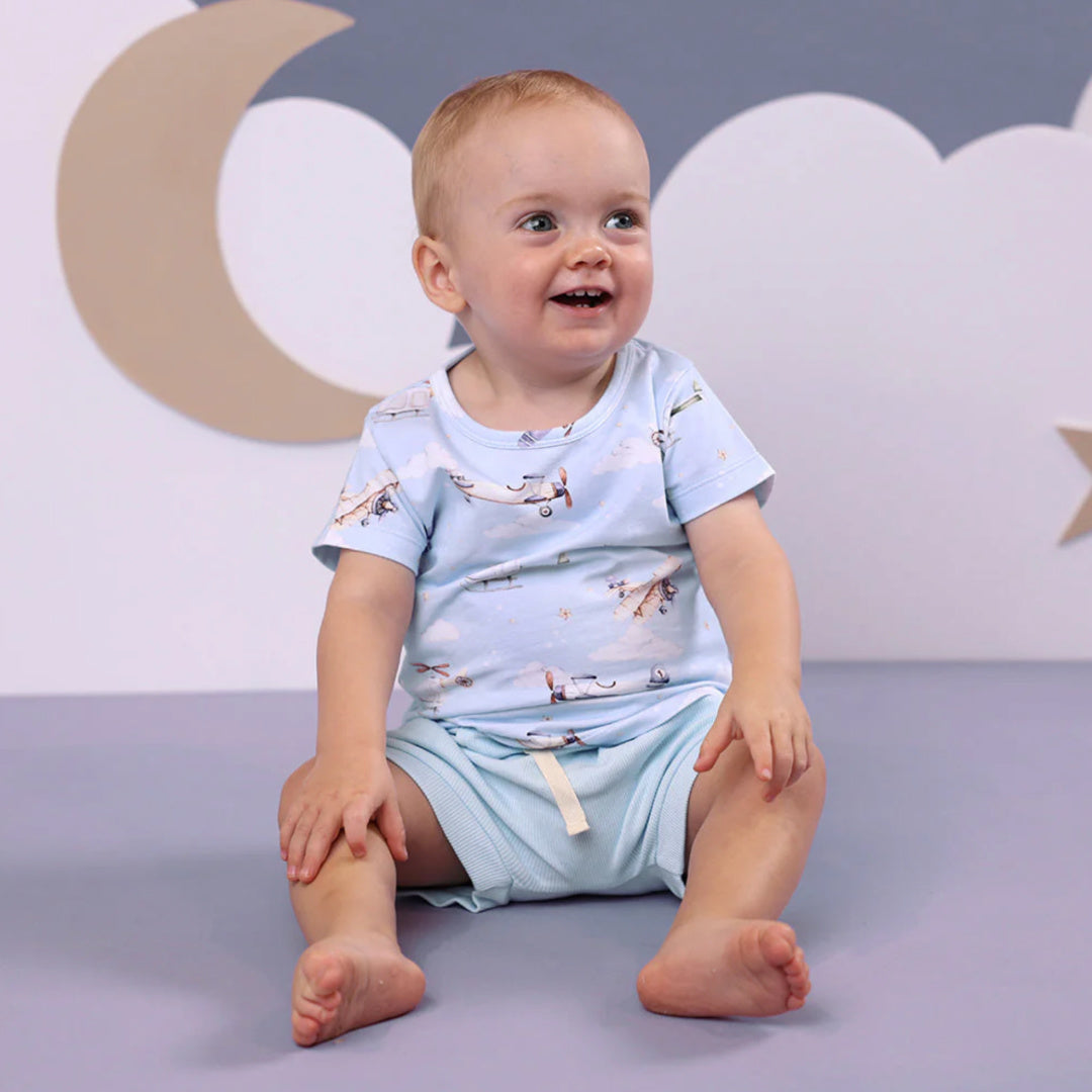 SNUGGLE HUNNY ORGANIC SHORT SLEEVE T-SHIRT - TAKING FLIGHT