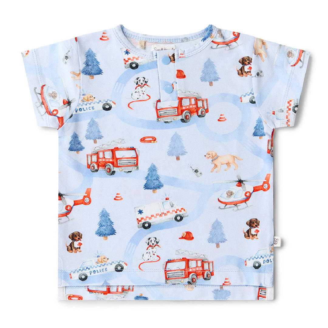 SNUGGLE HUNNY ORGANIC SHORT SLEEVE T-SHIRT - TO THE RESCUE