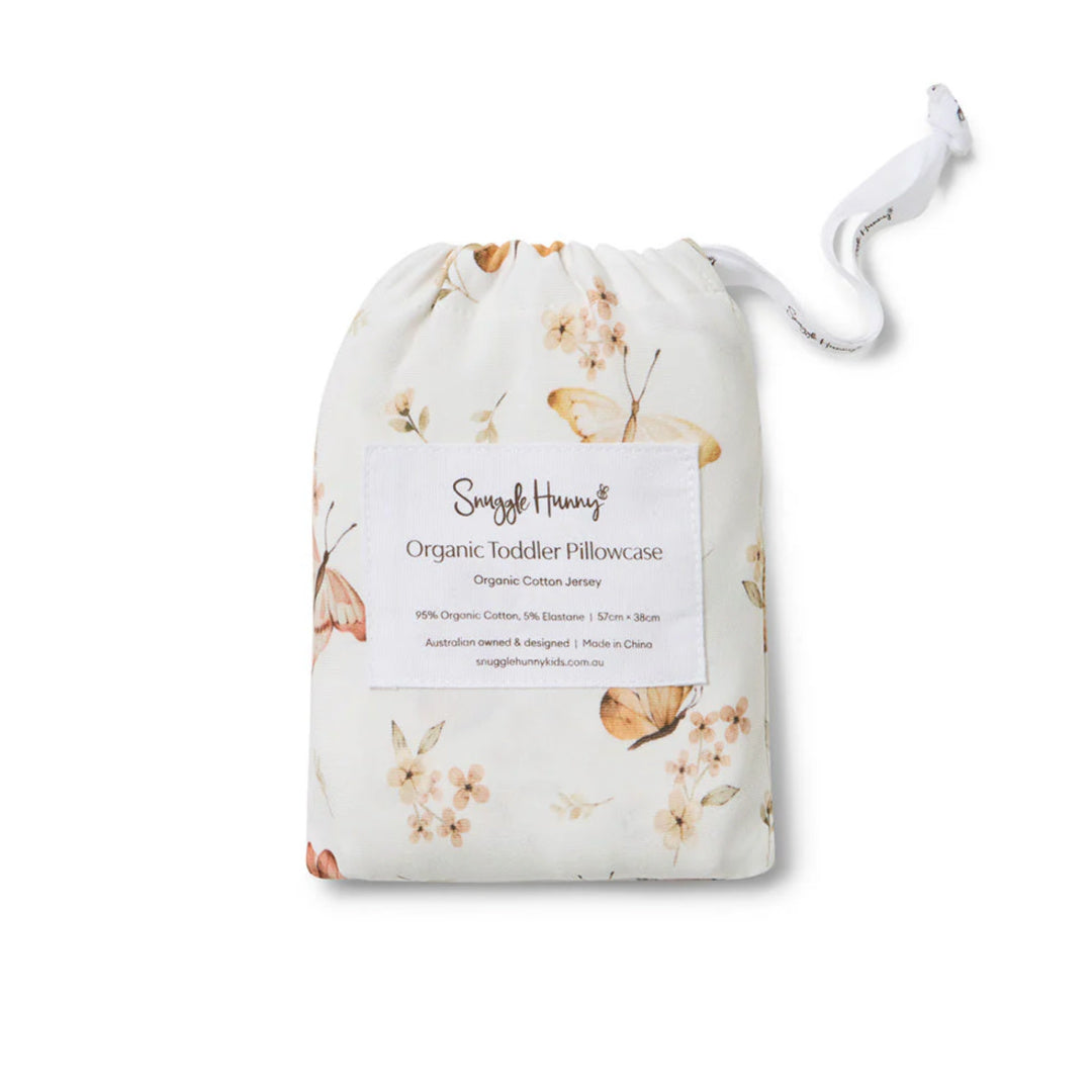 SNUGGLE HUNNY ORGANIC COTTON TODDLER PILLOWCASE - BUTTERFLY