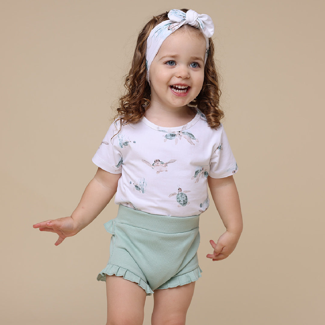 SNUGGLE HUNNY ORGANIC SHORT SLEEVE T-SHIRT - TURTLE