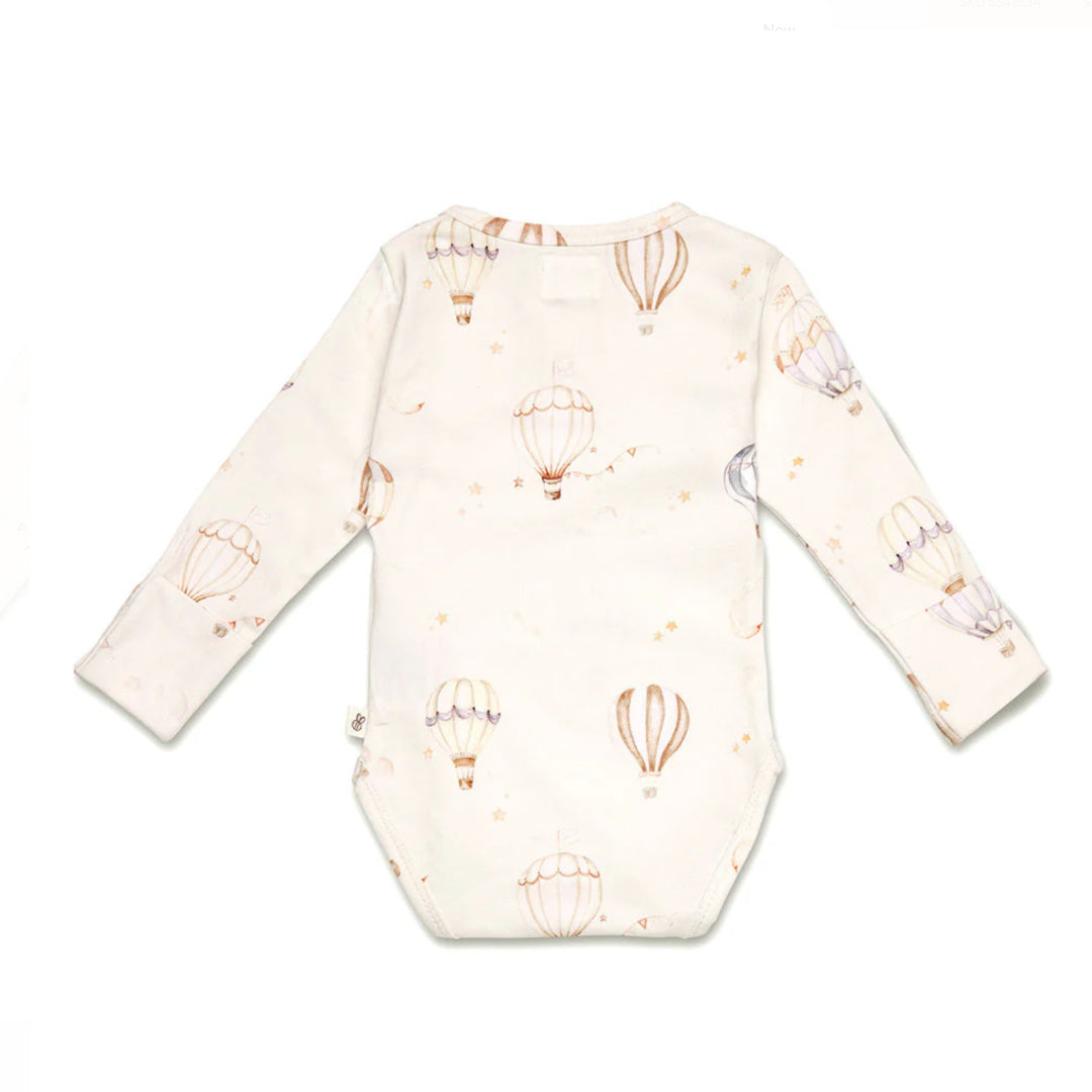 SNUGGLE HUNNY ORGANIC LONG SLEEVE BODYSUIT - UP &amp; AWAY