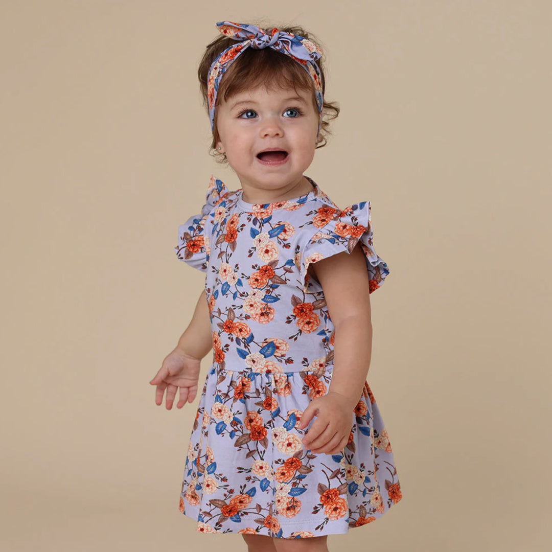 SNUGGLE HUNNY ORGANIC DRESS - VINTAGE BLOSSOM