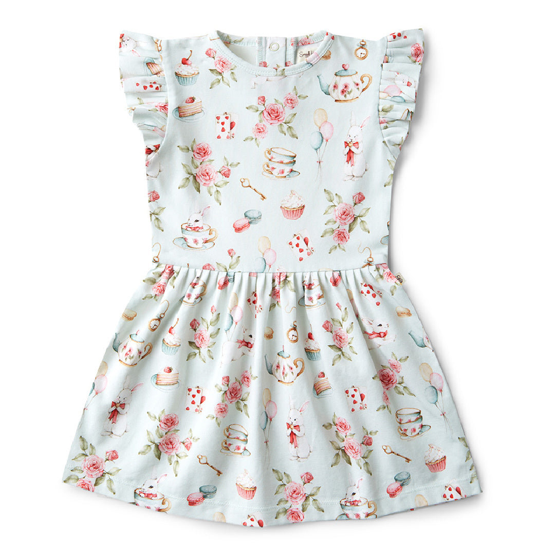 SNUGGLE HUNNY ORGANIC DRESS - WHITE RABBIT