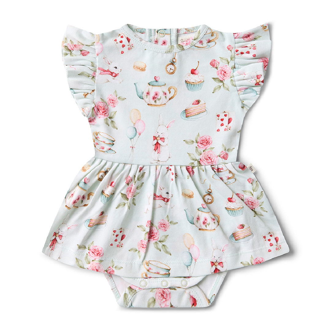 SNUGGLE HUNNY ORGANIC DRESS - WHITE RABBIT