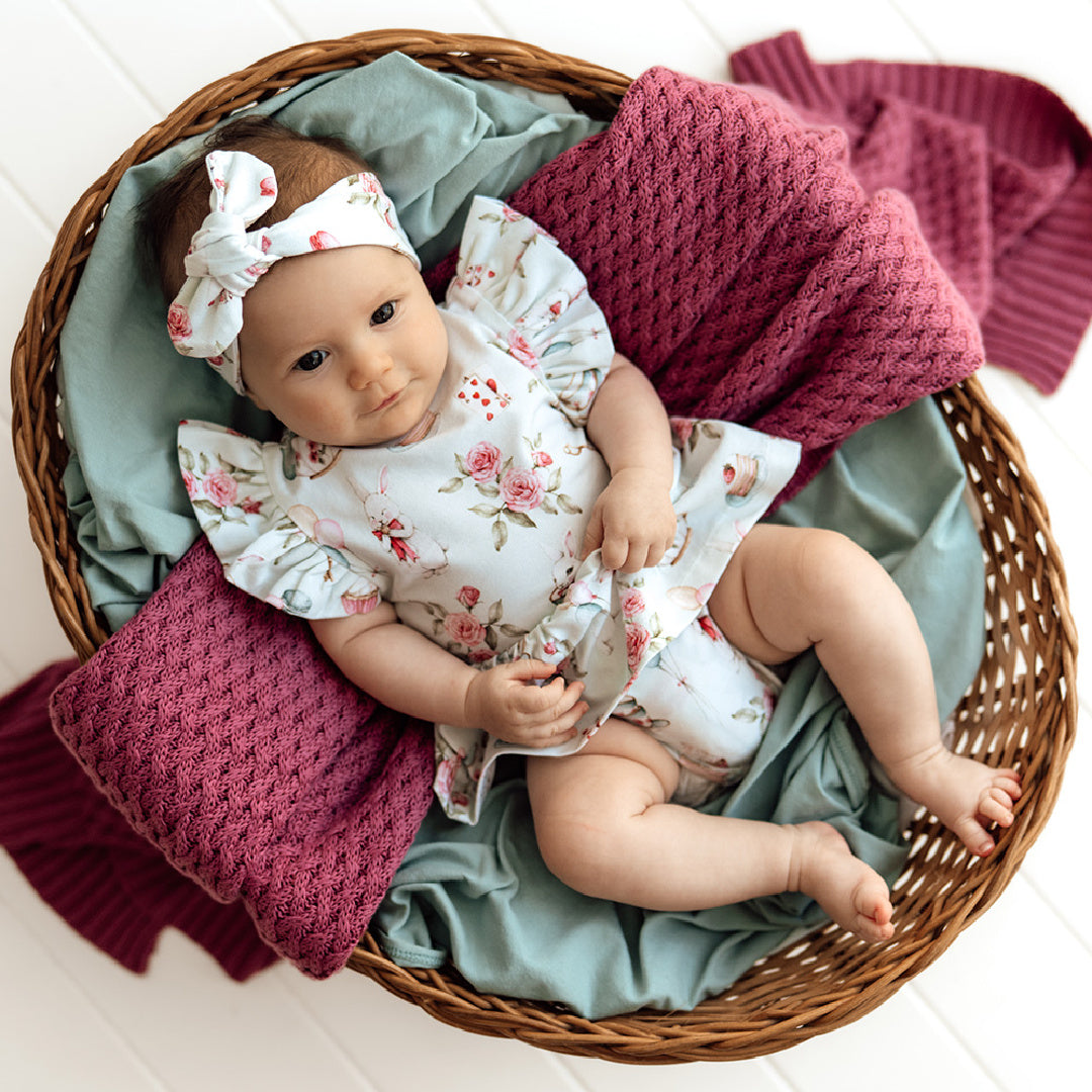 SNUGGLE HUNNY ORGANIC DRESS - WHITE RABBIT