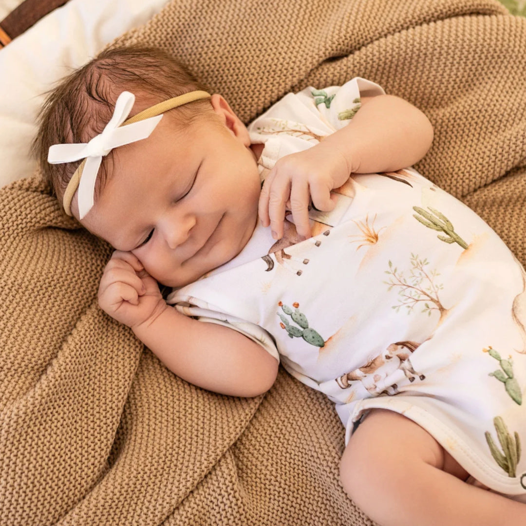 Snuggle Hunny Wild Horses Short Sleeve Organic Bodysuit