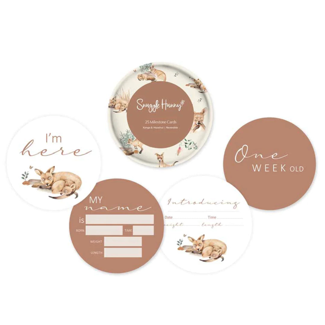 SNUGGLE HUNNY REVERSIBLE MILESTONE CARDS - KANGA