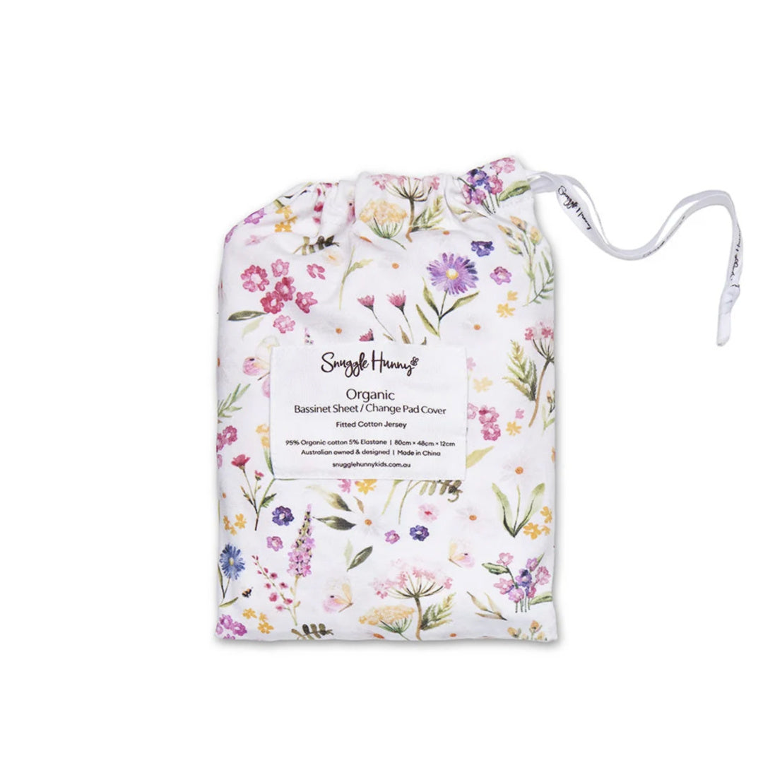 Snuggle Hunny Gracie Organic Bassinet Sheet / Change Pad Cover