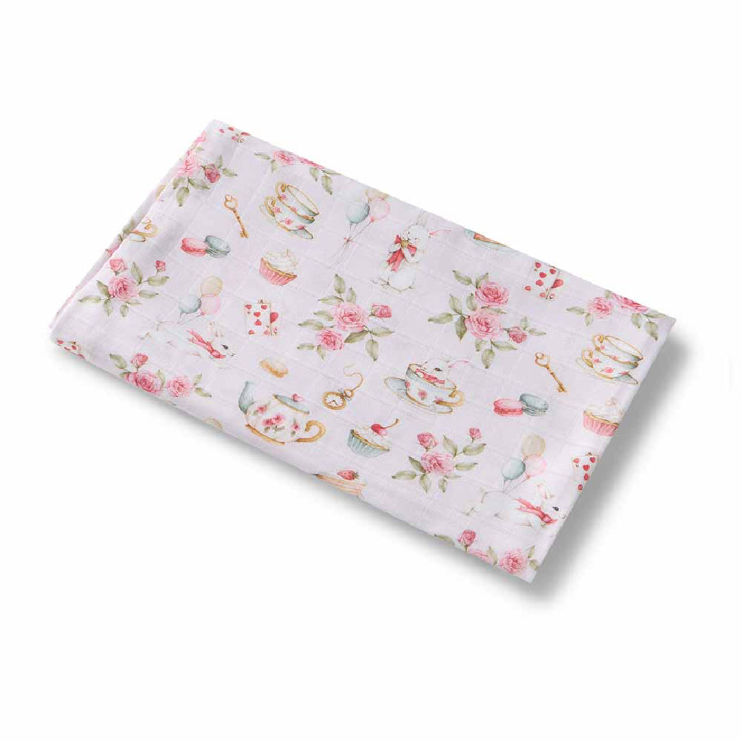 SNUGGLE HUNNY ORGANIC MUSLIN WRAP - ALICE'S TEA PARTY