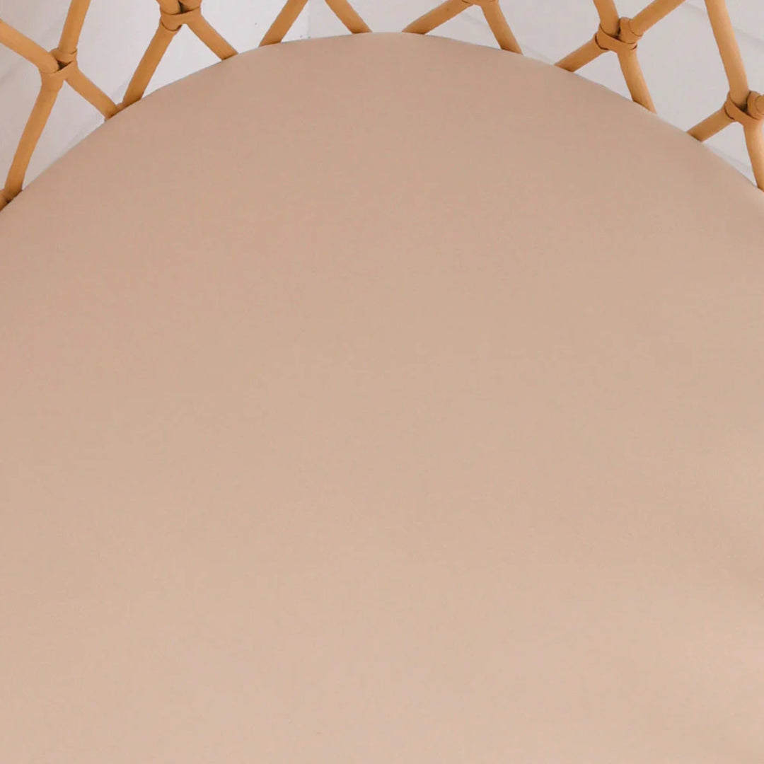 SNUGGLE HUNNY ORGANIC FITTED BASSINET SHEET / CHANGE PAD COVER - BABYCCINO