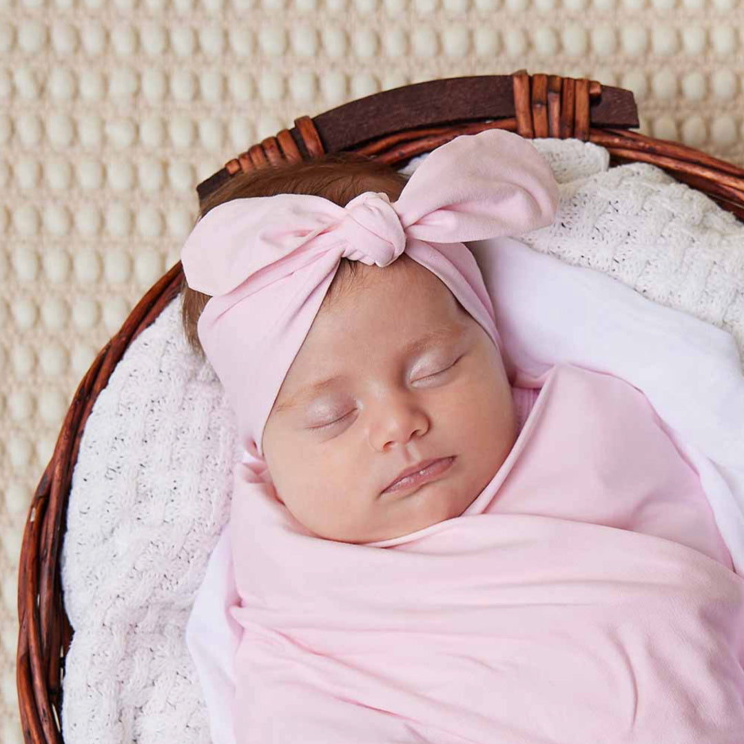 SNUGGLE HUNNY ORGANIC TOPKNOT - BABY PINK
