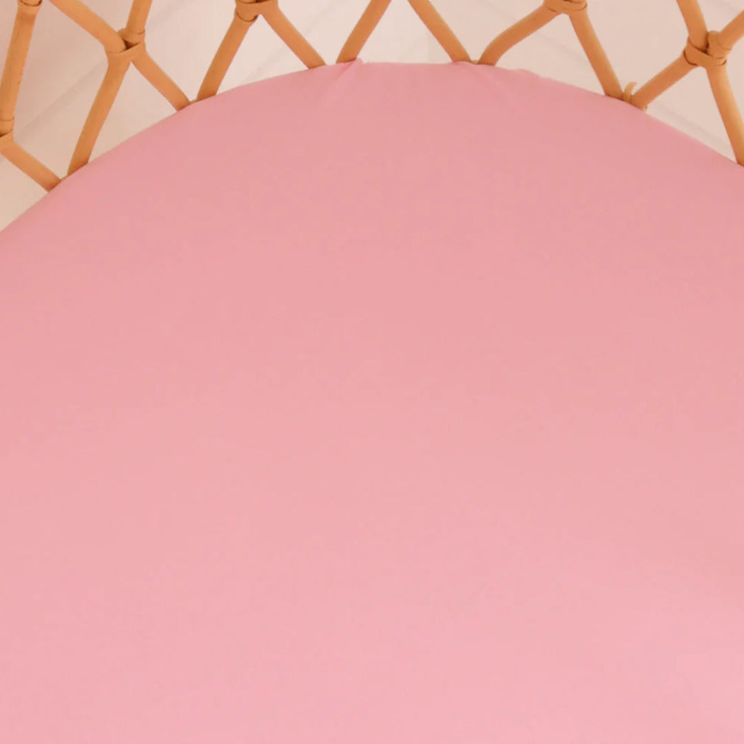 SNUGGLE HUNNY ORGANIC FITTED BASSINET SHEET / CHANGE PAD COVER - BUBBLEGUM