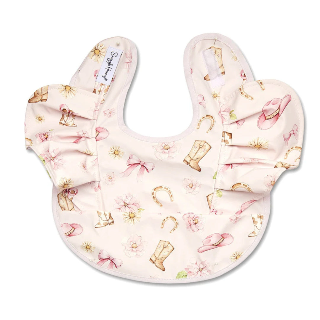 SNUGGLE HUNNY FRILL SNUGGLE BIB - BOOTS &amp; BOWS