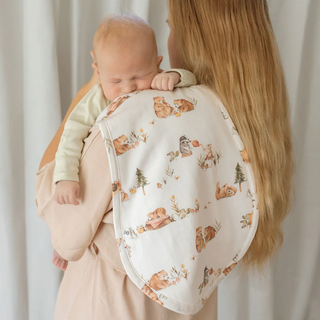 SNUGGLE HUNNY ORGANIC COTTON BURP CLOTH - BEARS