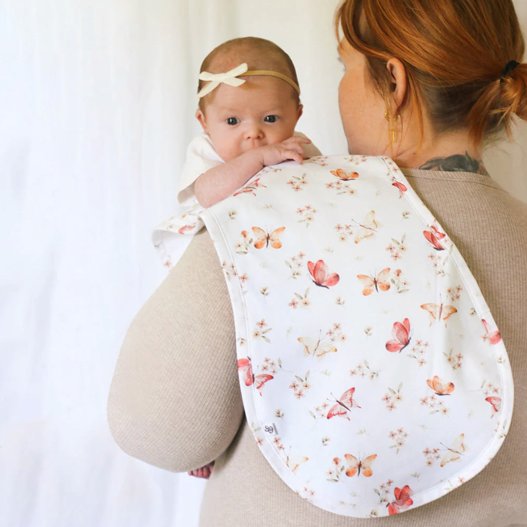 SNUGGLE HUNNY ORGANIC COTTON BURP CLOTH - BUTTERFLY