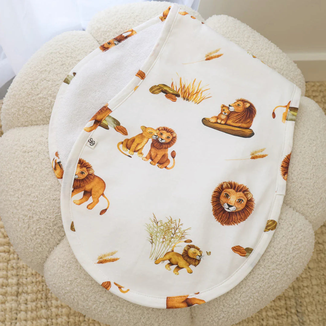 SNUGGLE HUNNY ORGANIC COTTON BURP CLOTH - LION