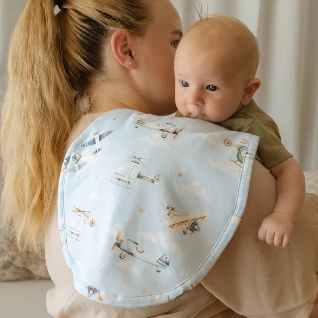 SNUGGLE HUNNY ORGANIC COTTON BURP CLOTH - TAKING FLIGHT