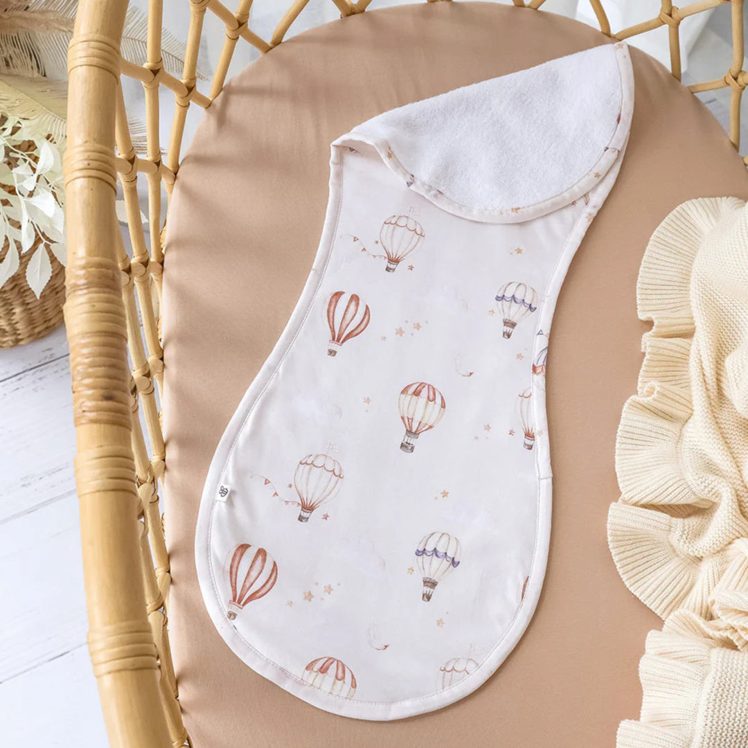 SNUGGLE HUNNY ORGANIC COTTON BURP CLOTH -  UP &amp; AWAY