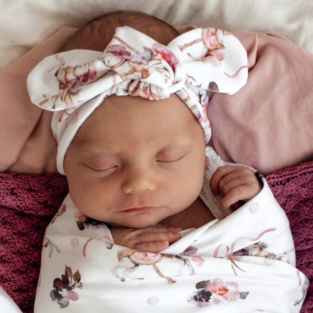 SNUGGLE HUNNY ORGANIC TOPKNOT - CAROUSEL