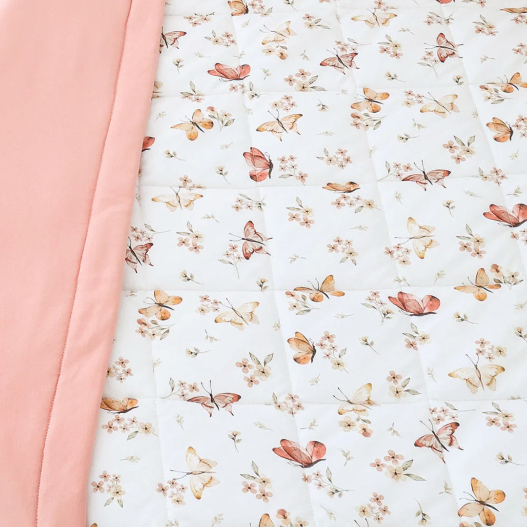 SNUGGLE HUNNY ORGANIC COTTON COT COMFORTER - BUTTERFLY