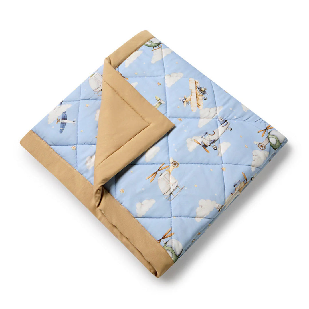 SNUGGLE HUNNY ORGANIC COTTON COT COMFORTER - TAKING FLIGHT