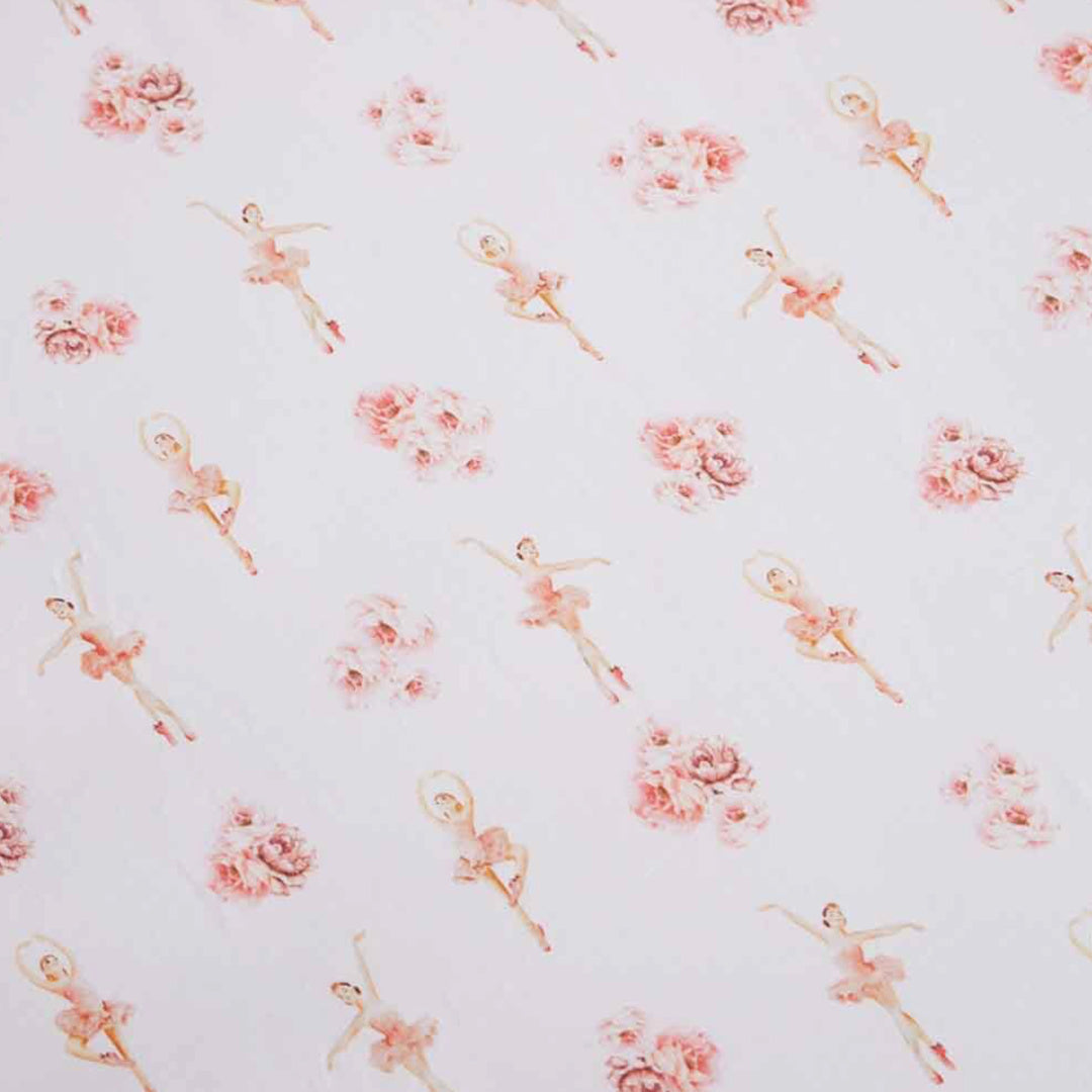 SNUGGLE HUNNY ORGANIC FITTED COT SHEET - BALLERINA