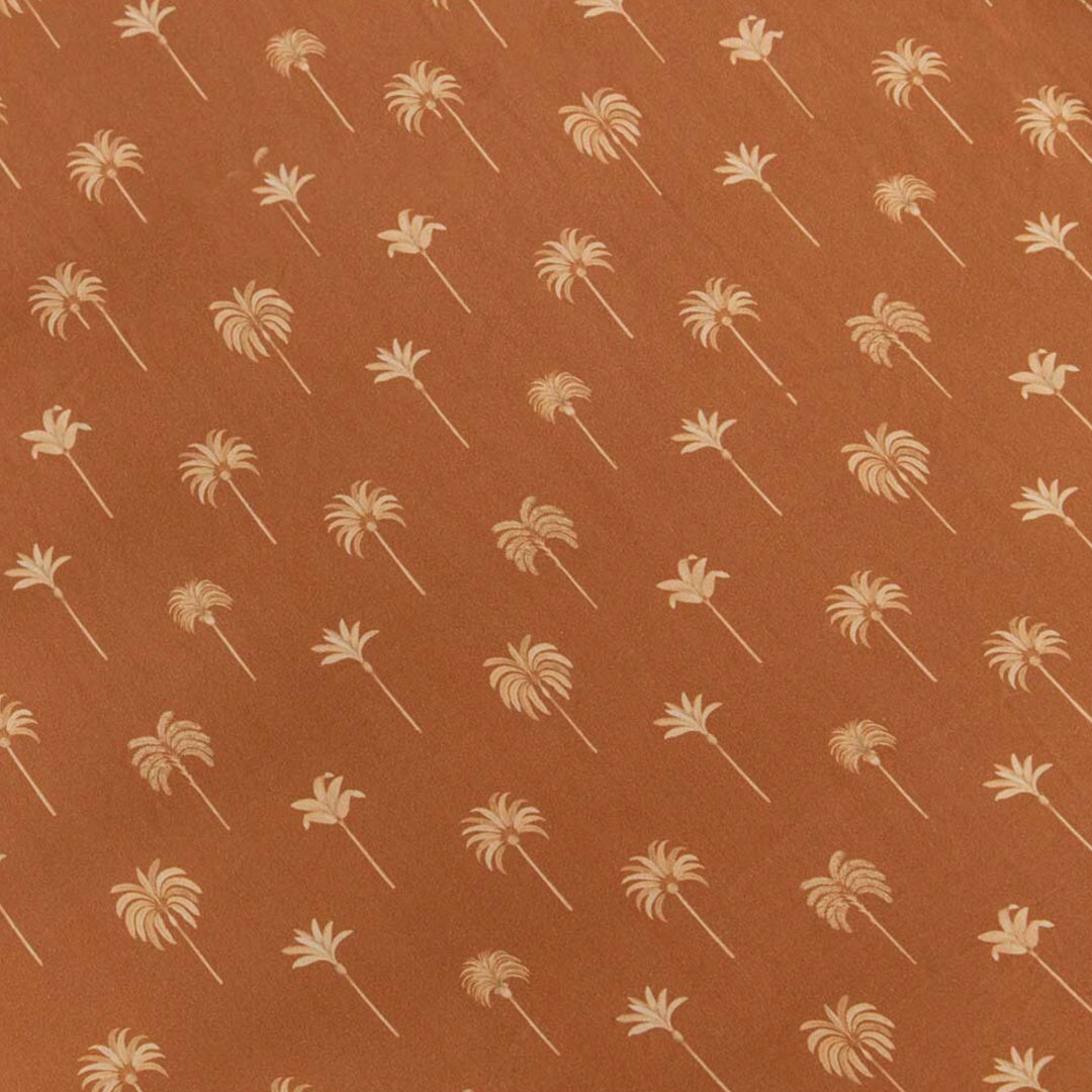 SNUGGLE HUNNY ORGANIC FITTED COT SHEET - BRONZE PALM