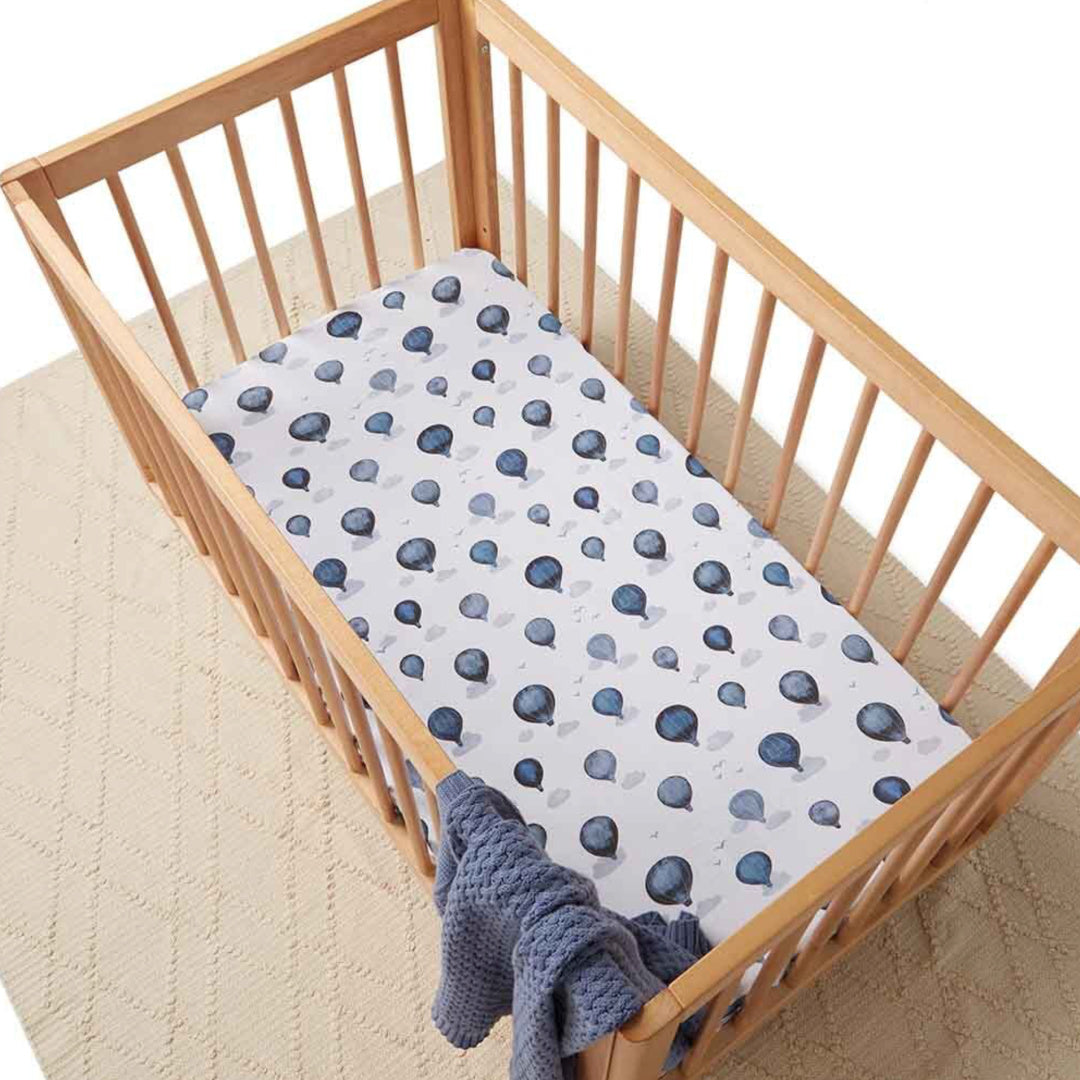 SNUGGLE HUNNY ORGANIC FITTED COT SHEET - CLOUD CHASER