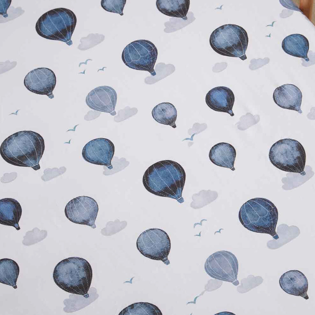 SNUGGLE HUNNY ORGANIC FITTED COT SHEET - CLOUD CHASER