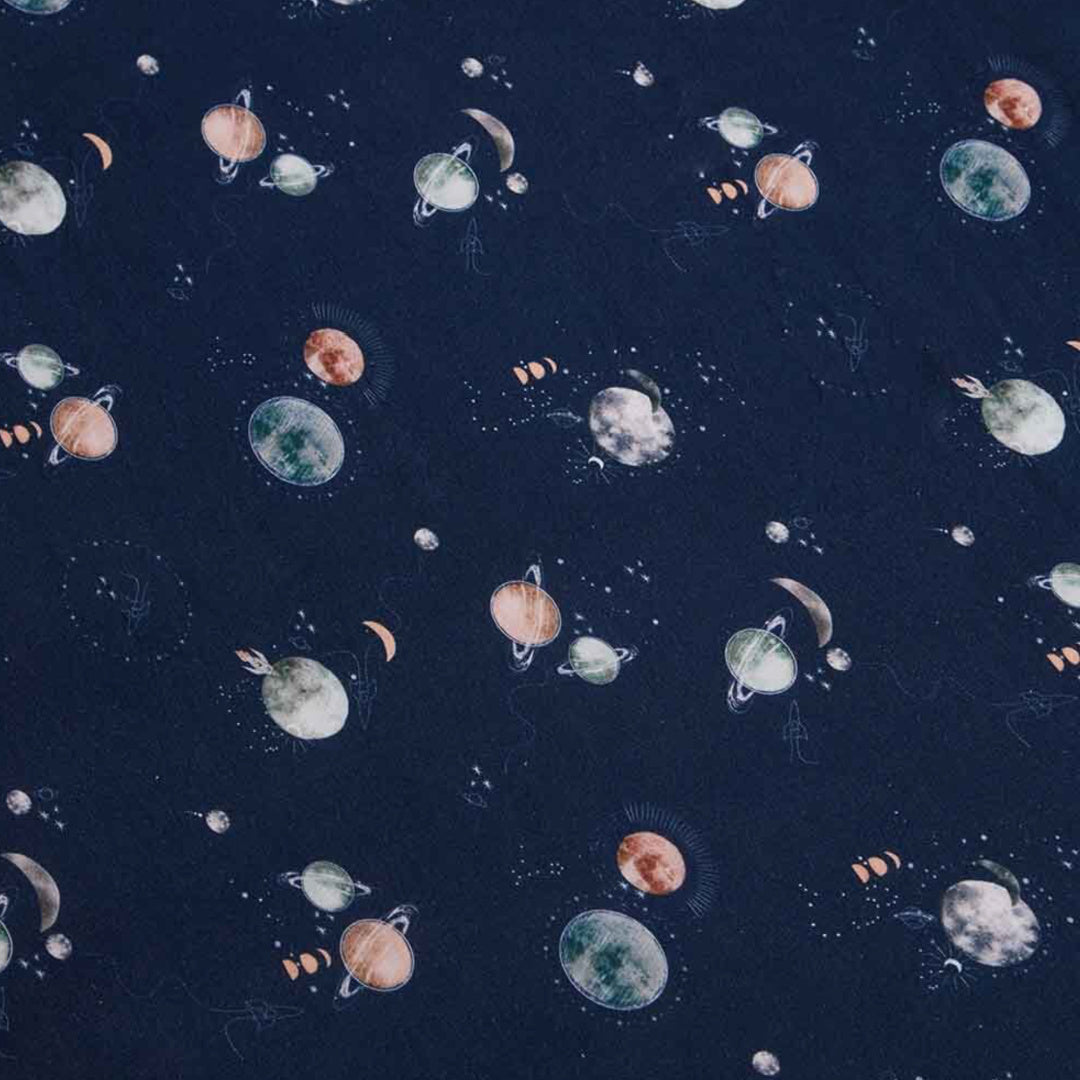 SNUGGLE HUNNY ORGANIC FITTED COT SHEET - MILKY WAY