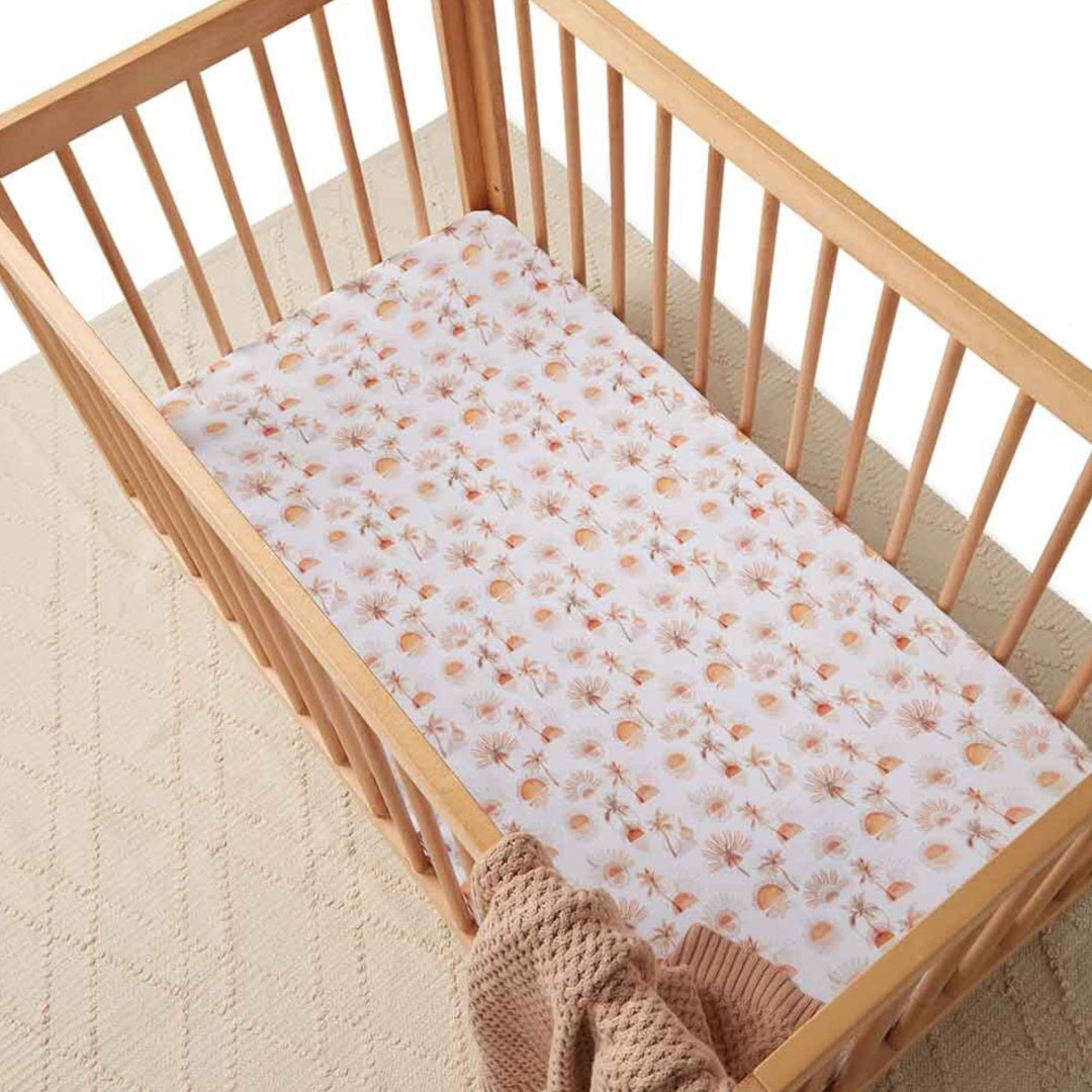 SNUGGLE HUNNY FITTED COT SHEET - PARADISE