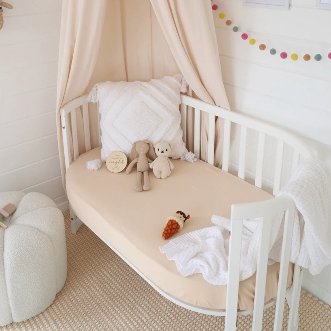 SNUGGLE HUNNY ORGANIC FITTED COT SHEET - BABYCCINO