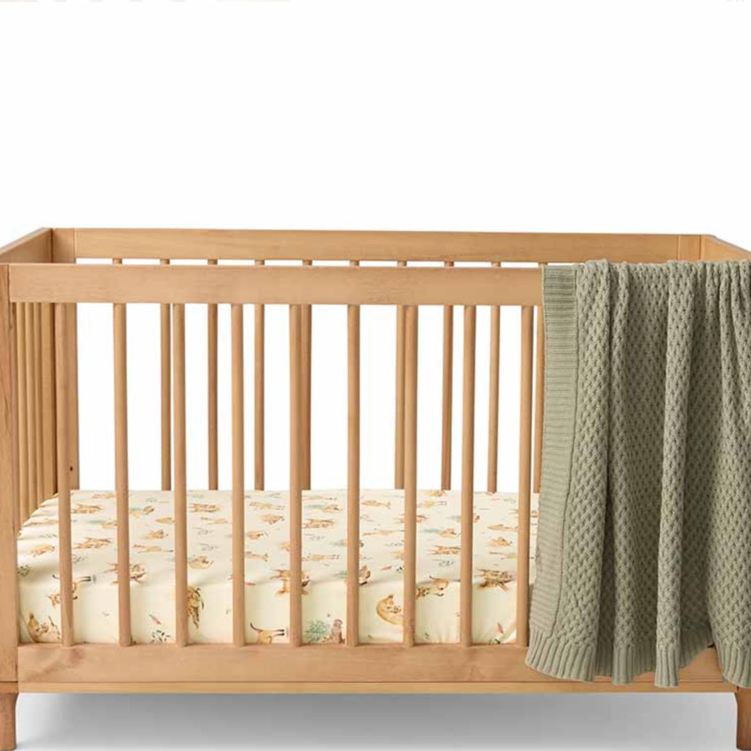 SNUGGLE HUNNY ORGANIC FITTED COT SHEET - KANGA