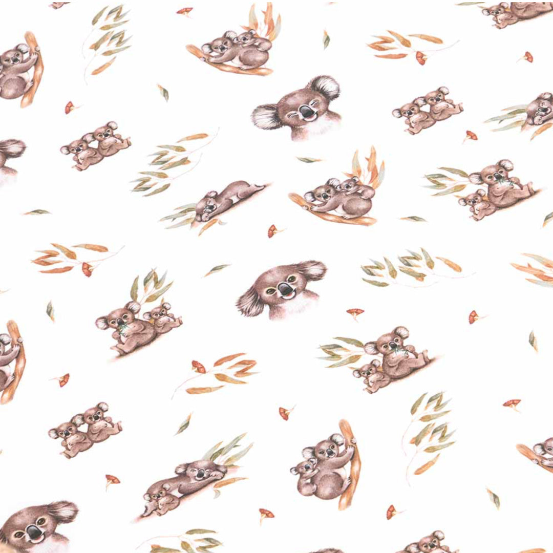 SNUGGLE HUNNY ORGANIC FITTED COT SHEET - KOALA