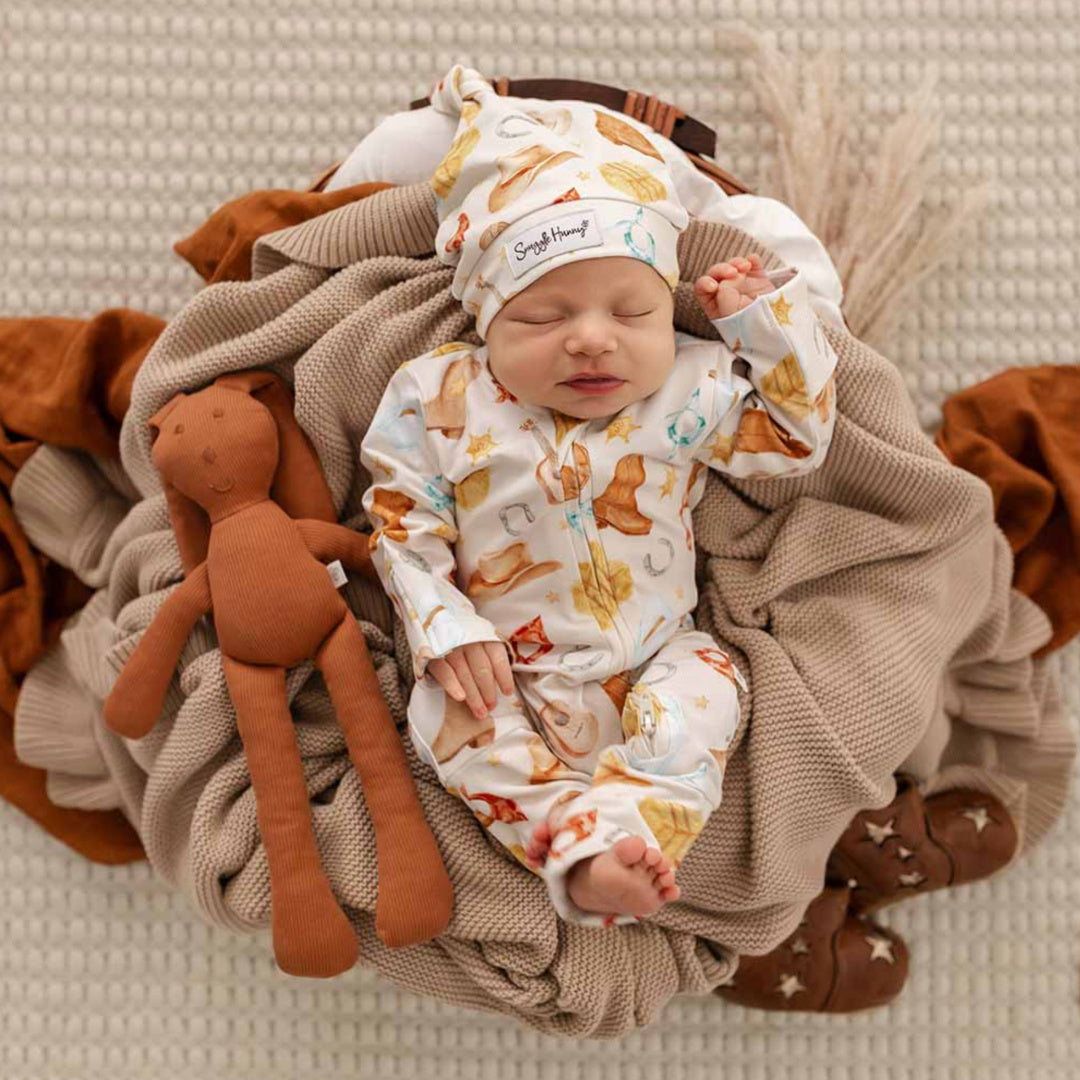 Snuggle Hunny Cowboys Organic Snugglesuit Convertible Romper