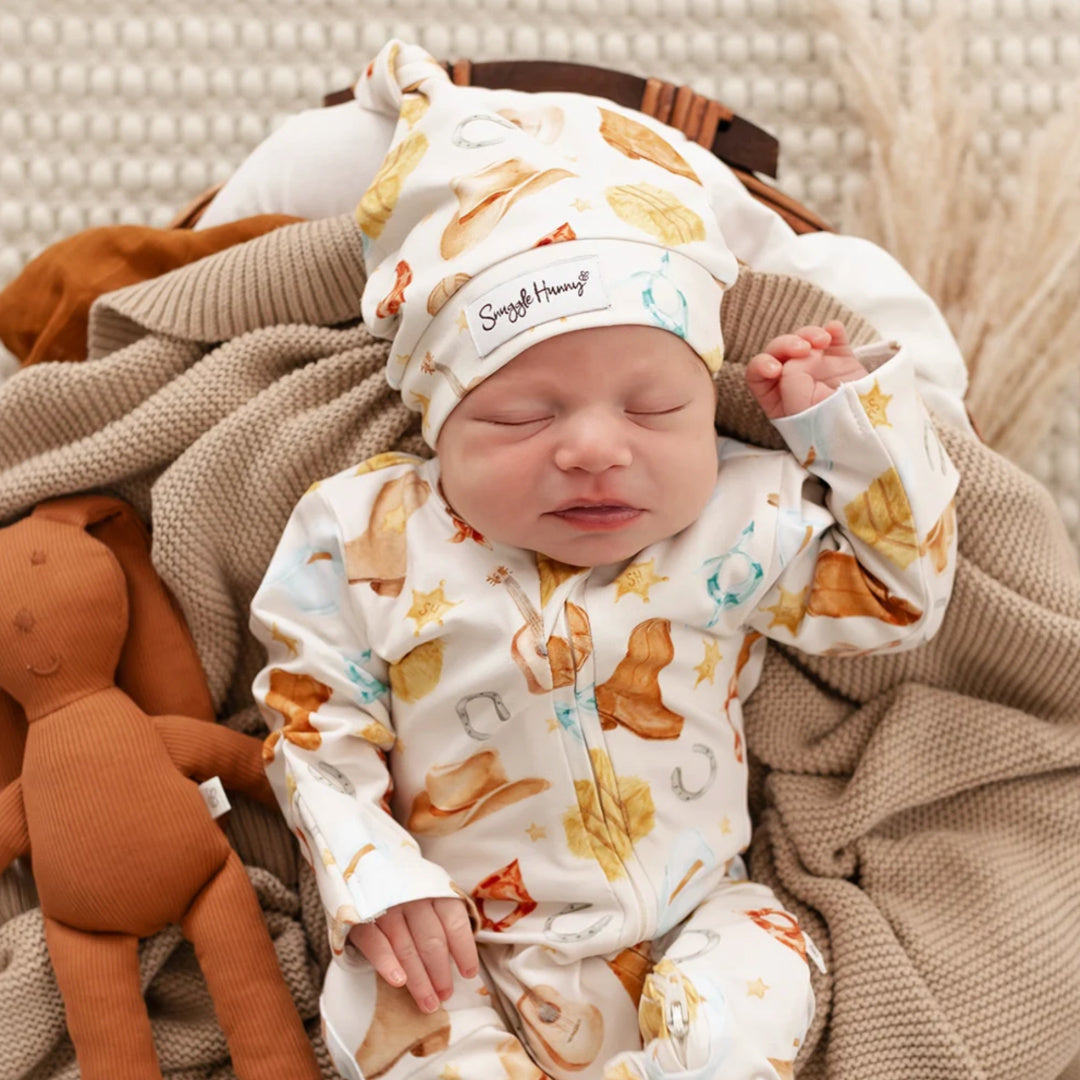 Snuggle Hunny Cowboys Organic Snugglesuit Convertible Romper