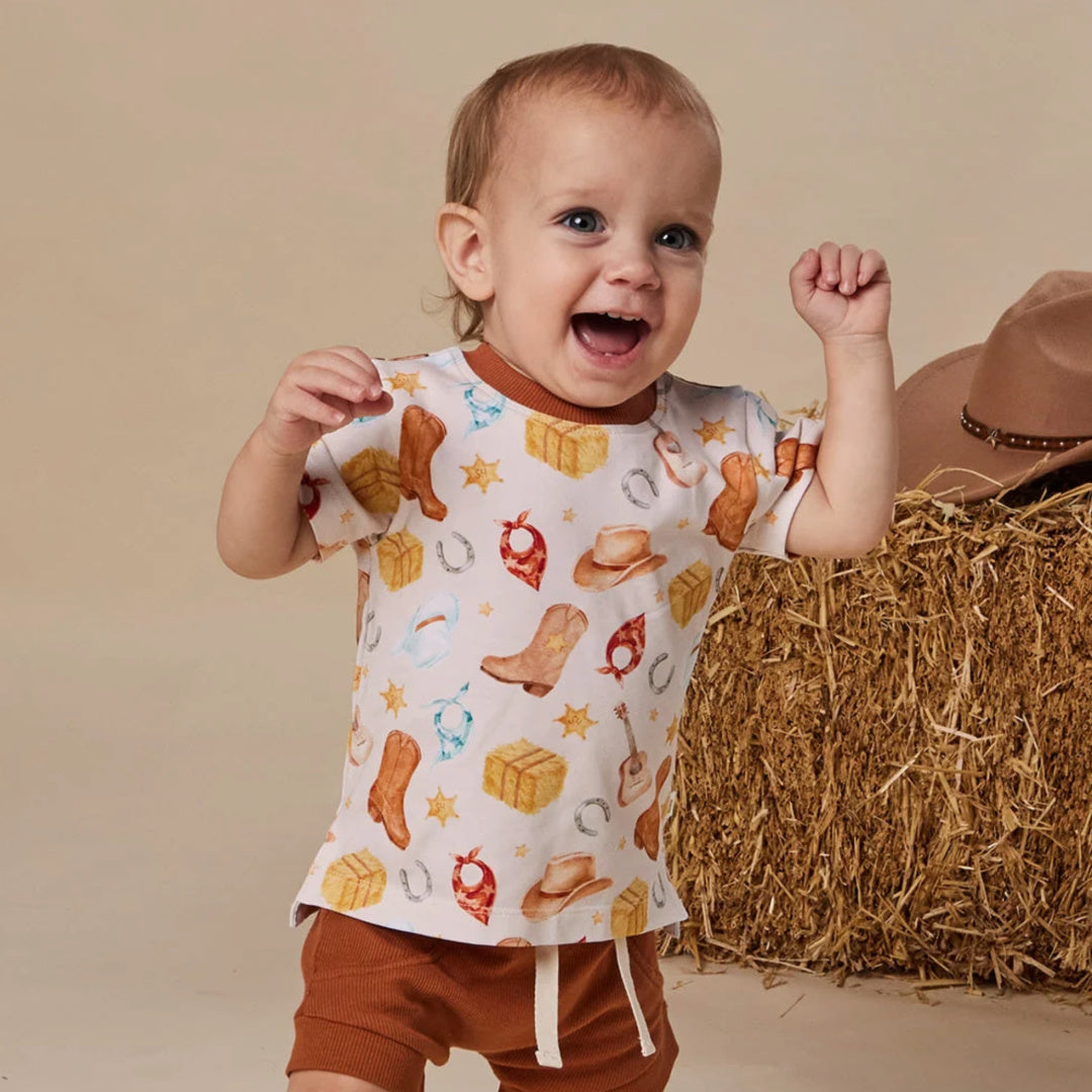 Snuggle Hunny Cowboys Organic Short Sleeve T-Shirt
