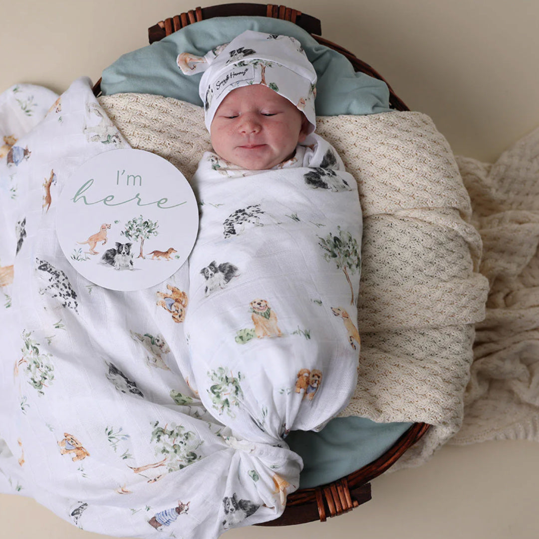 SNUGGLE HUNNY ORGANIC MUSLIN WRAP - DOG PARK