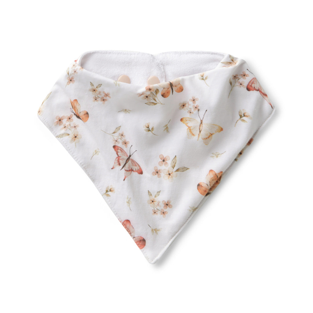 SNUGGLE HUNNY ORGANIC DRIBBLE BIB - BUTTERFLY