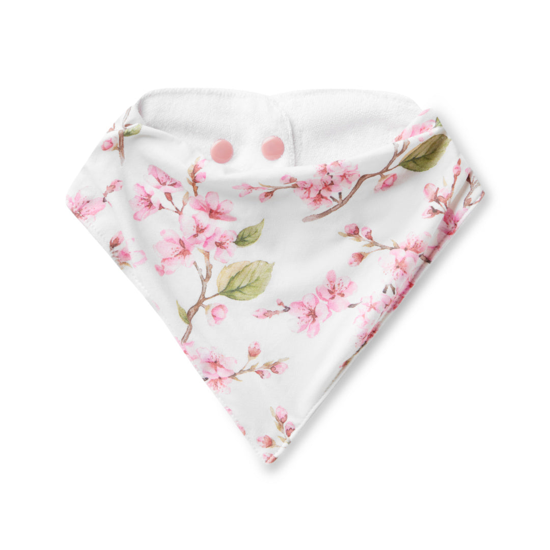 SNUGGLE HUNNY ORGANIC DRIBBLE BIB - CHERRY BLOSSOM