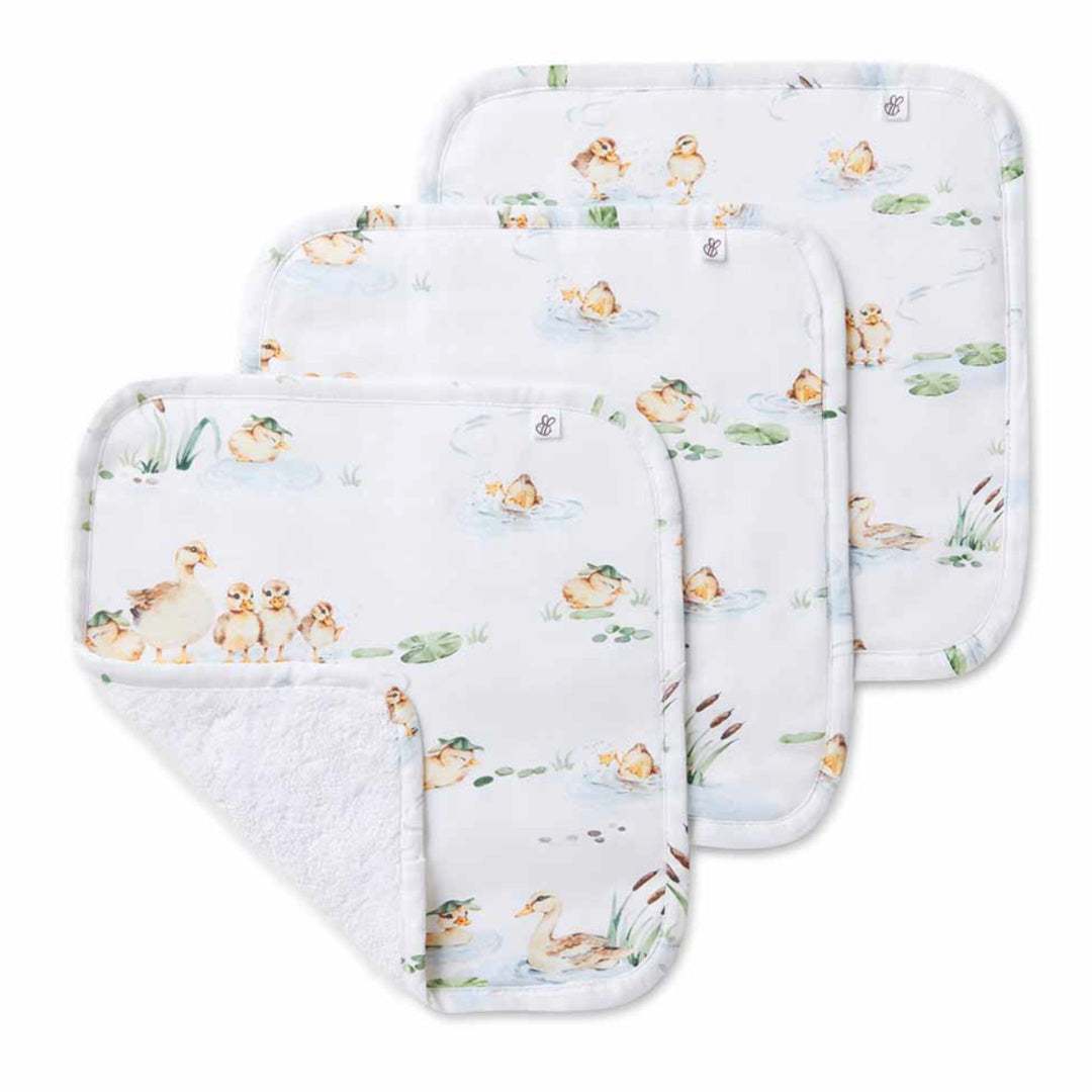 SNUGGLE HUNNY ORGANIC WASHCLOTHS | 3 PACK - DUCK POND