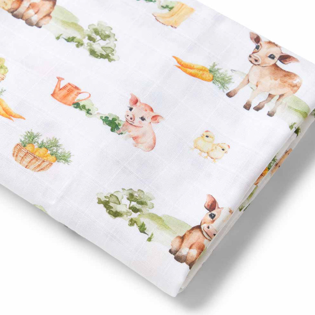 SNUGGLE HUNNY ORGANIC MUSLIN WRAP - FARM