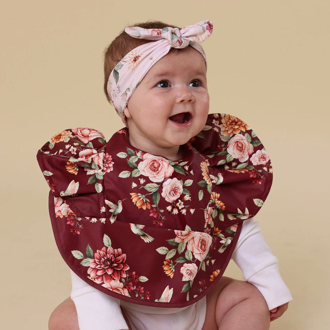 SNUGGLE HUNNY FRILL SNUGGLE BIB - FLORAL FLUTTER